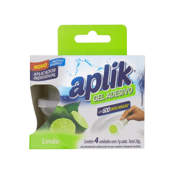 GEL ADESIVO APLIK  7GX4 LIMÃO 12 UNID CARTUCHO COM 4