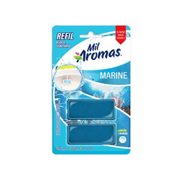 BLOCO SANITÁRIO MA  REFIL MARINE 28G  C/2 CX C/ 24 UND. 56G