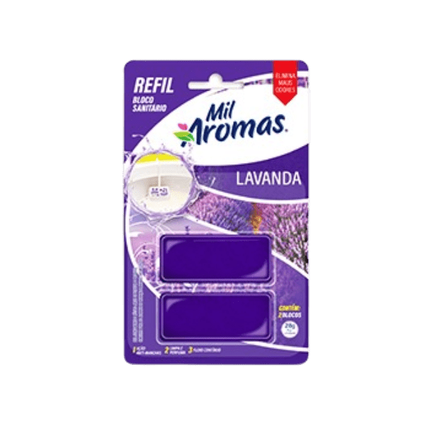 BLOCO SANITÁRIO MA  REFIL LAVANDA 28G  C/2 CX C/ 24 UND. 56G