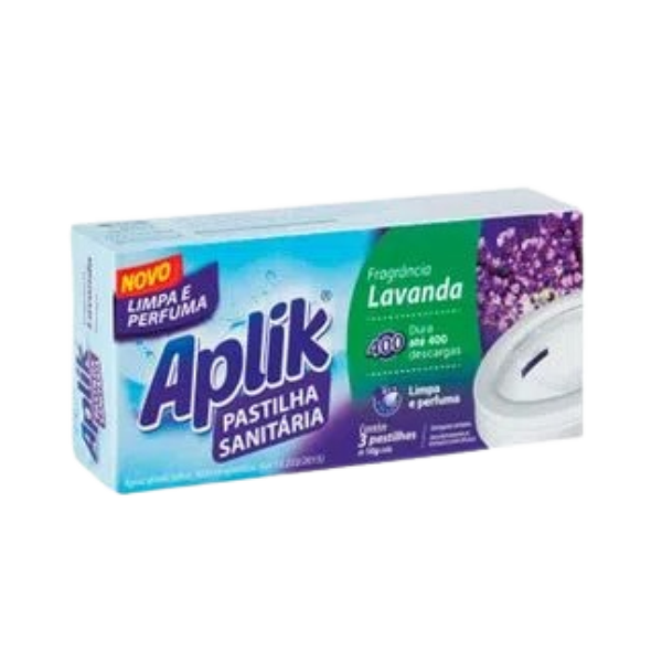 PASTILHA SANITÁRIA  APLIK 10GX3 LAVANDA  12 UNID