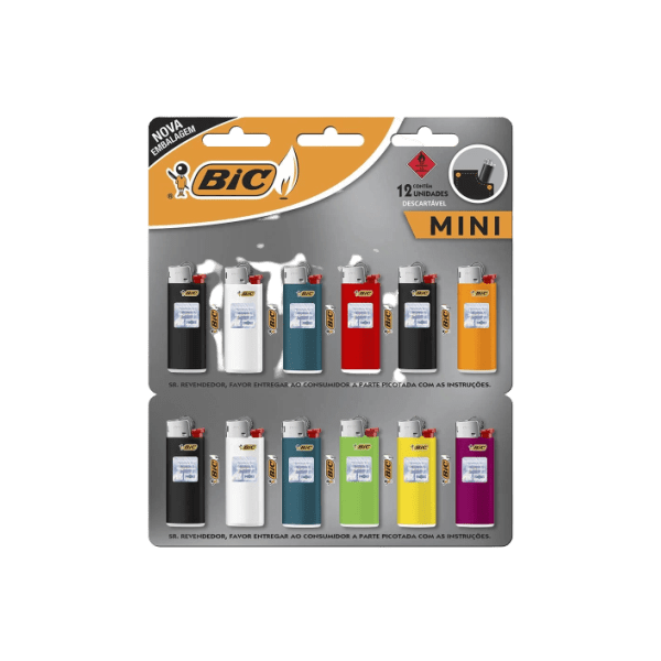 ISQUEIRO BIC MINI CARTELA  L12P11