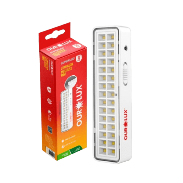 LUMININARIA  EMERG. MULTIUSO  OUROLUX 30LEDS  2W 6500K