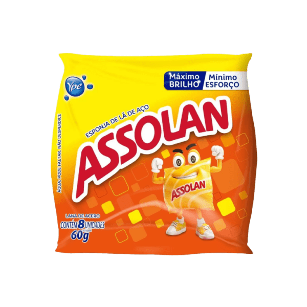 ESPONJA LÃ AÇO ASSOLAN  PCT C/ 20UNID.