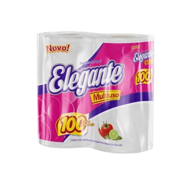 PAPEL T. ELEGANTE  FD FD C/12 UNID  2 ROLOS 21CMX100  FOLHAS