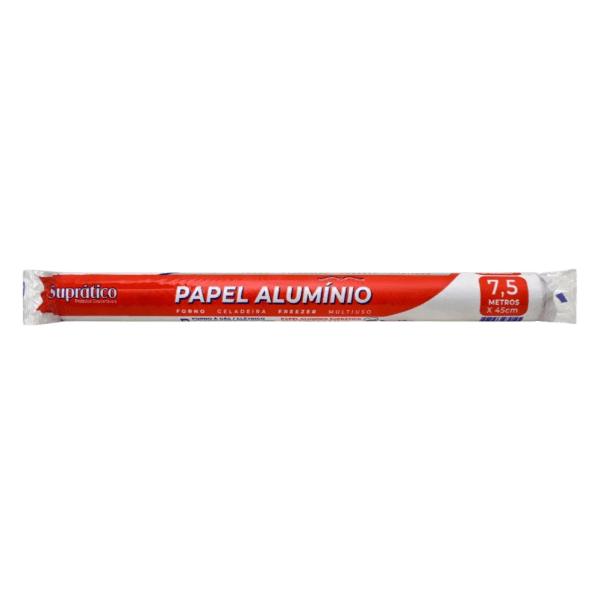 PAPEL ALUMINIO SUPRATICO 45CMX7,5MTS CX/25UN.