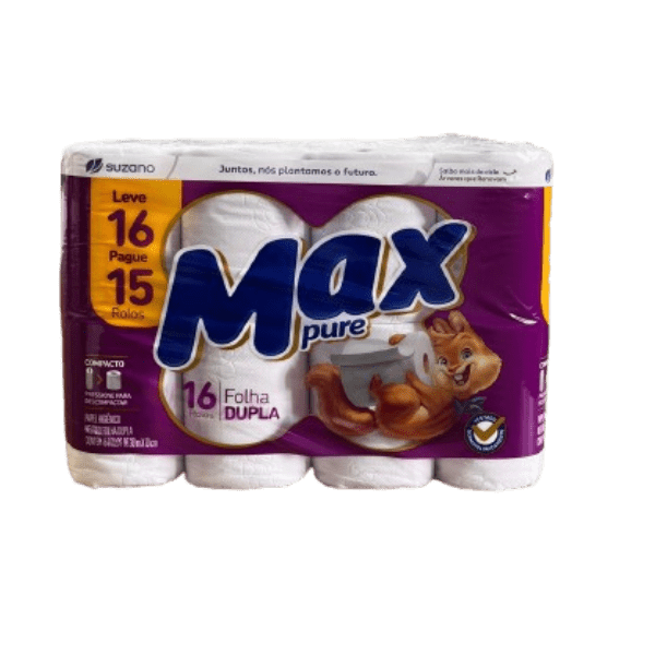 PAPEL HIG. MAX PURE  F. DUPLA L16P15 FD  C/4 UNID. 30MT