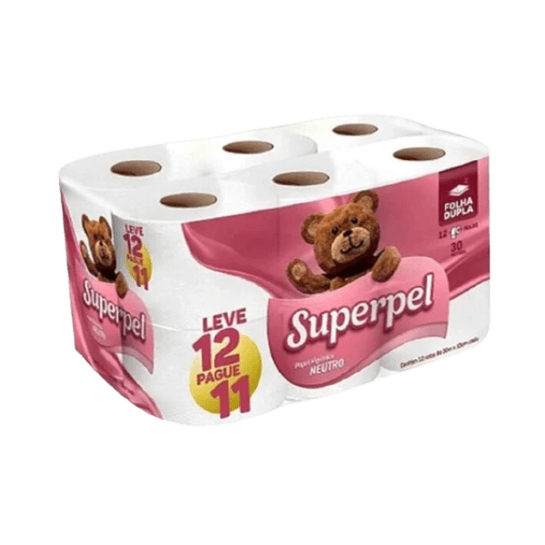 PAPEL HIG. F. DUPLA  SUPERPEL 8X12ROLOS  L12P11 30MT