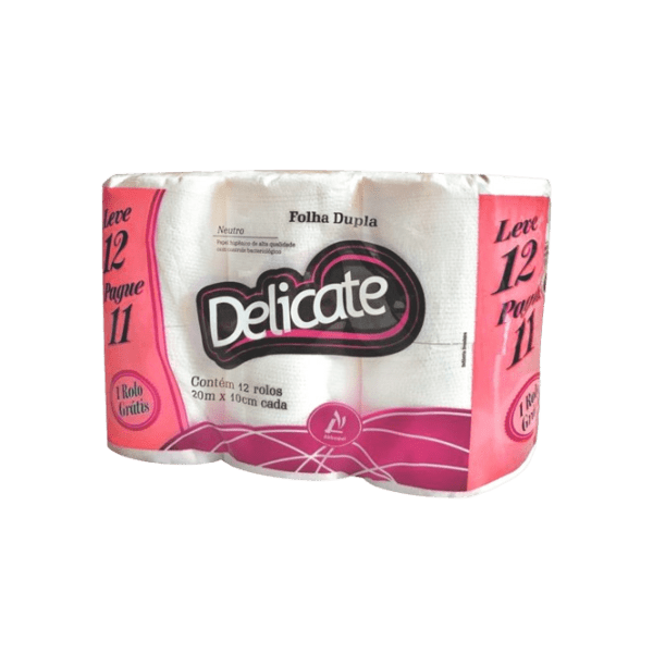 PAPEL HIG. F.  DUPLA DELICATE  4X12X20MT (ROSA)