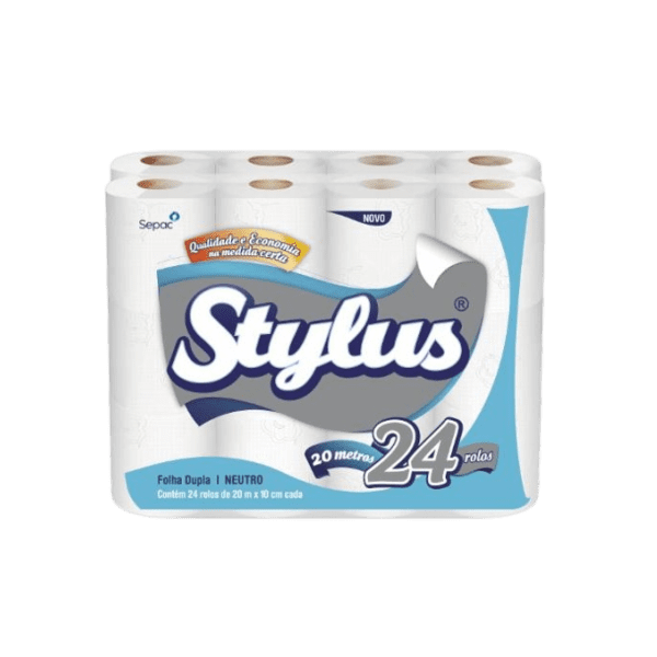 PAPEL HIG. STYLUS L24 4X24 ROLOS 20M