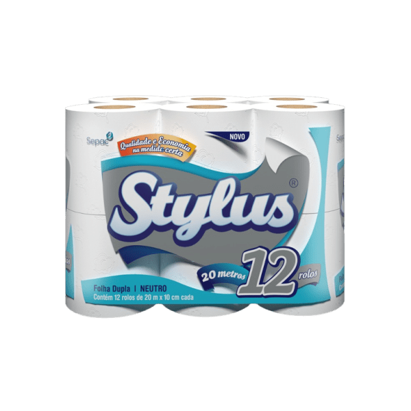 PAPEL HIG. STYLUS L12 6X12 ROLOS 20M