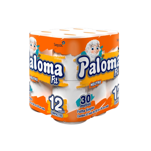 PAPEL HIG. PALOMA FIT F. SIMPLES 6X12  ROLOS 30M
