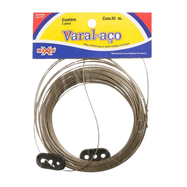 CORDA VARAL  AÇO 1X10MTS.