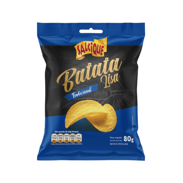 BATATA LISA  NATURAL  20X80GR