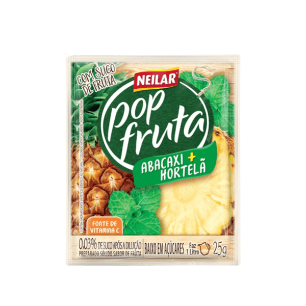 POP FRUTA NEILAR  ABACAXI C/ HORTELA  20X25GR