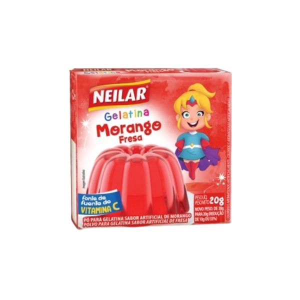 GELATINA NEILAR  MORANGO 12X20GR