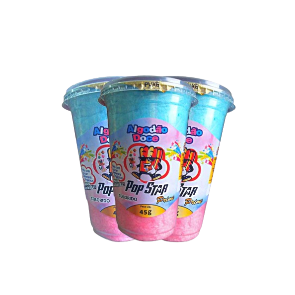 ALGODAO DOCE  COLORIDO  POP STAR 1X20GR