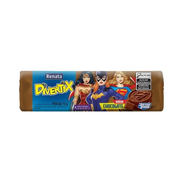 BISCOITO RENATA  DIVERTIX RECH  CHOCOLATE 36X112GR