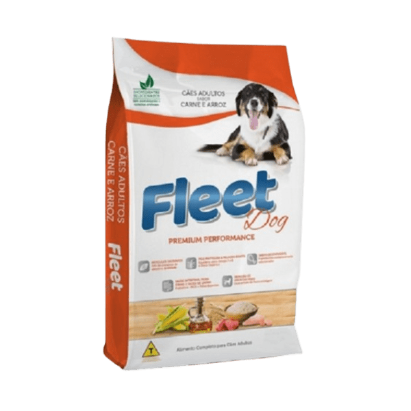 24% RACAO FLEET DOG  ADULTO CARNE E ARROZ  12X1KG (EMB. LARANJA)