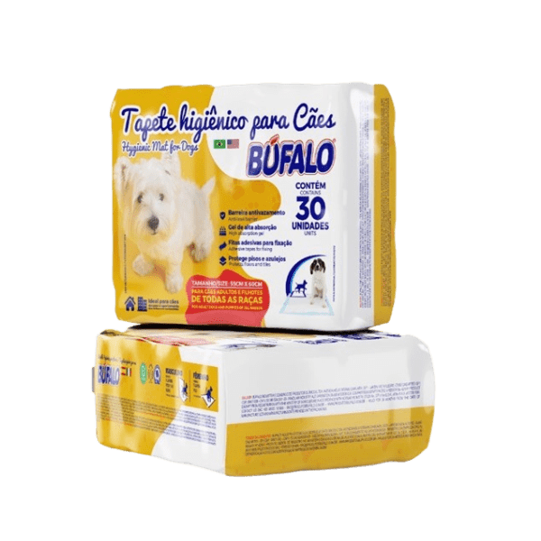 TAPETE HIGIENICO P/  CAES BUFALO  55X60CM UN 30 TAPETES