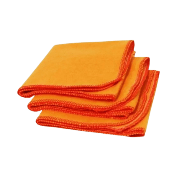 FLANELA PEQUENA  LARANJA 12 UNID.  28X28CM