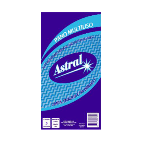 PANO MULTIUSO  ASTRAL 5 UNID.  CX C/ 50