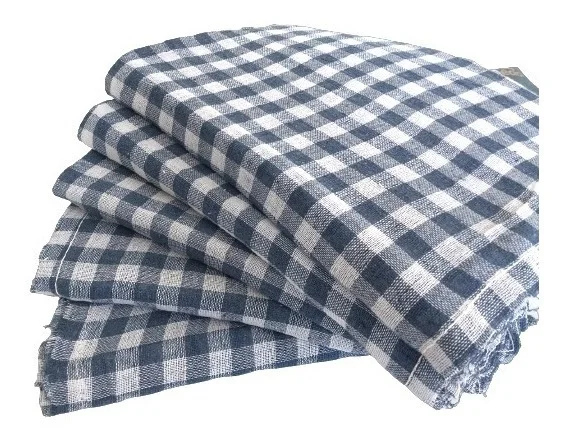 SACO XADREZ AZUL 45X65CM