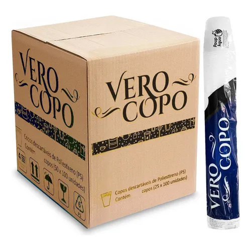 COPO 330ML PS BRANCO 20x50UN