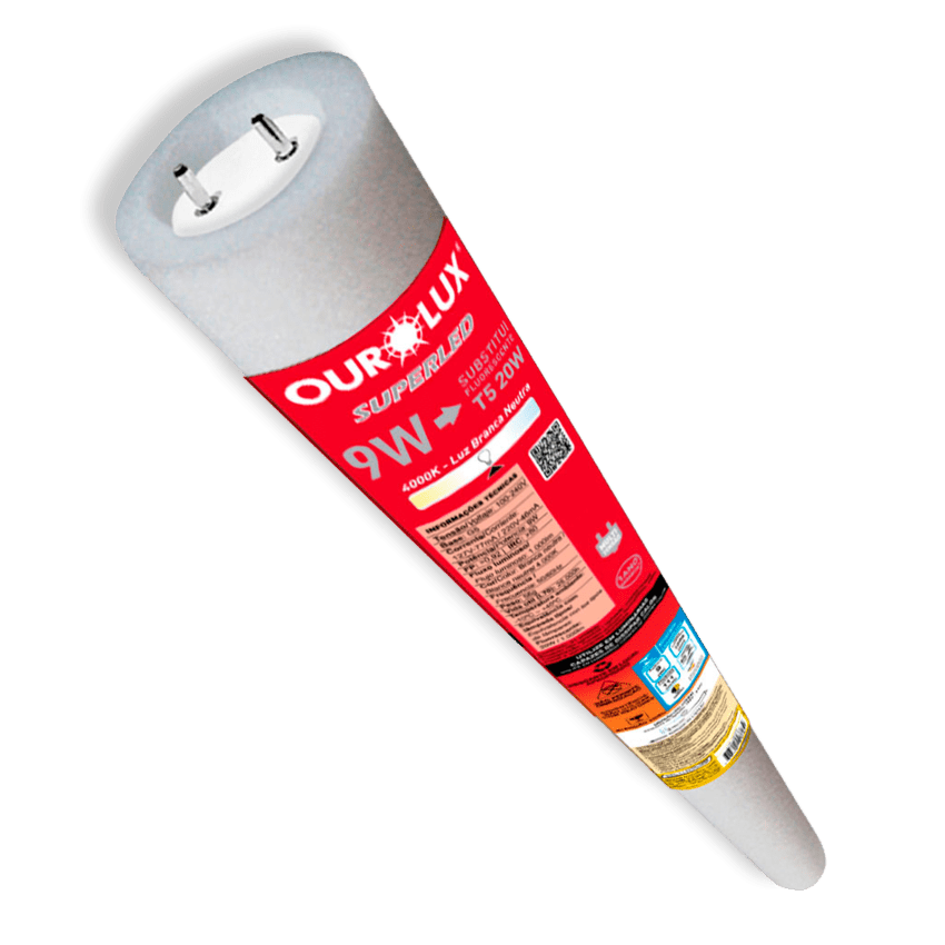 SUPERLED TUBULAR OUROLUX T5 9W C/DRIVER BIV 6500K