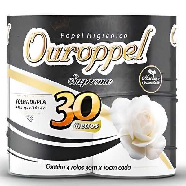 PAPEL HIG. FOLHA DUPLA OUROPPEL 30MTS 16X4ROLOS