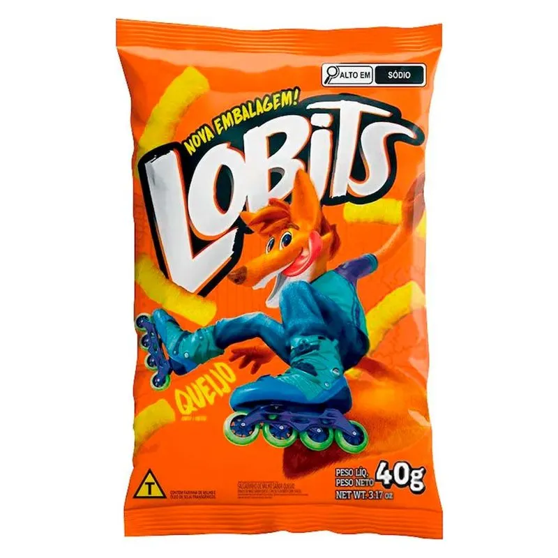 SALGADINHO DE MILHO LOBITS QUEIJO 10X40GR
