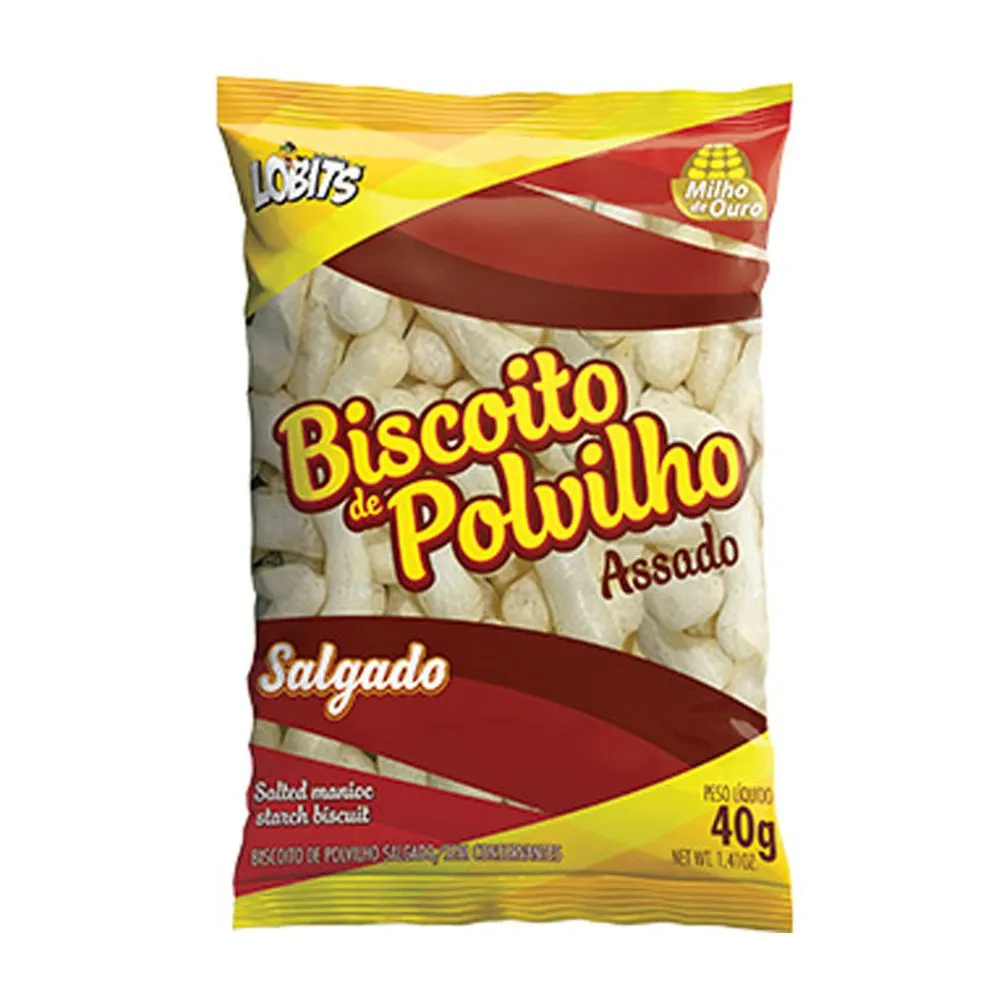 BISCOITO POLVILHO LOBITS 40X40GR