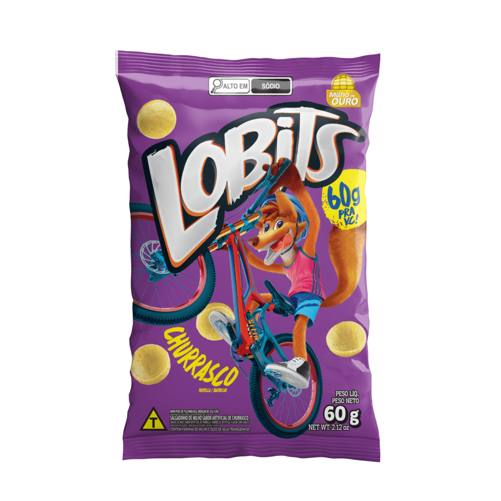 SALGADINHO DE MILHO LOBITS CHURRASCO 10X60GR