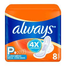 ABSORVENTE ALWAYS PROTECAO SECA C/ABAS 8X18UN.