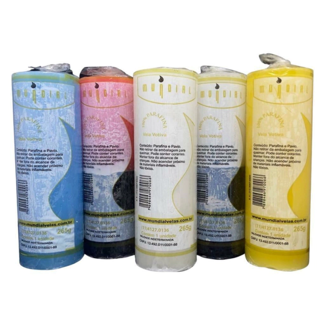 VELA VOTIVA 7 DIAS COLORIDA MUNDIAL 12X220GR