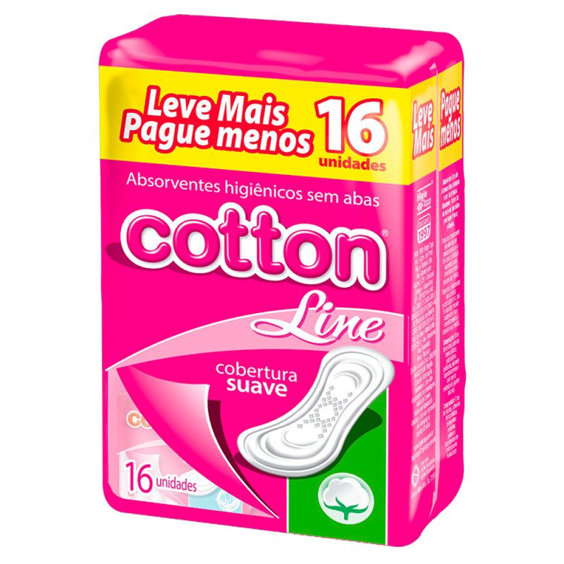 ABSORVENTE COTTON SEM ABAS SUAVE 6X16UN LV PG