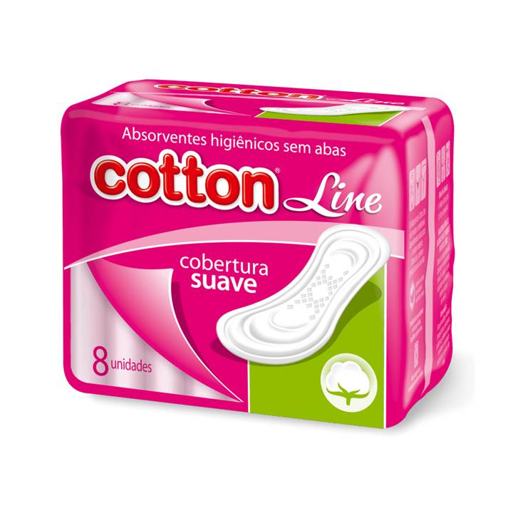 ABSORVENTE COTTON SEM ABAS SUAVE 12X8UN