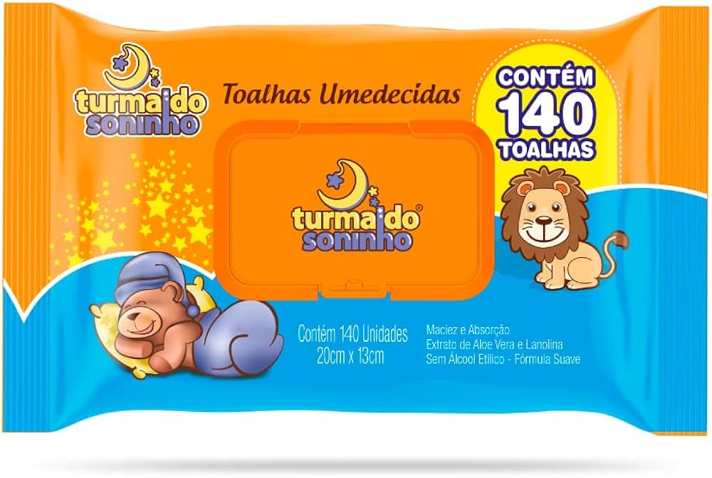 TOALHA UMEDECIDA TURMA DO SONINHO TAMPA LV PG 12X140UN