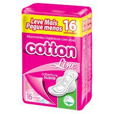 ABSORVENTE COTTON COM ABAS SUAVE 6X16UN LV PG