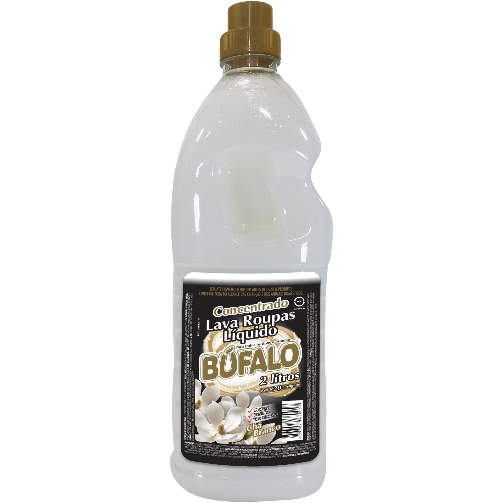 LAVA ROUPAS LIQUIDO BUFALO CHA BRANCO 6X2LT