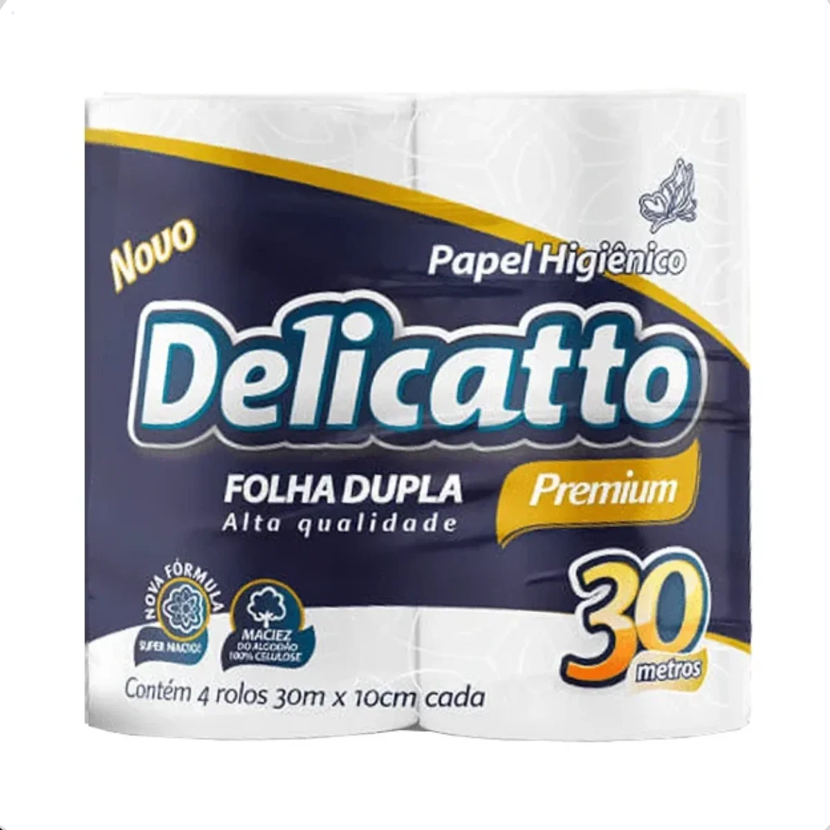 PAPEL HIG. FOLHA DUPLA DELICATTO 16X4ROLOS 30MTS