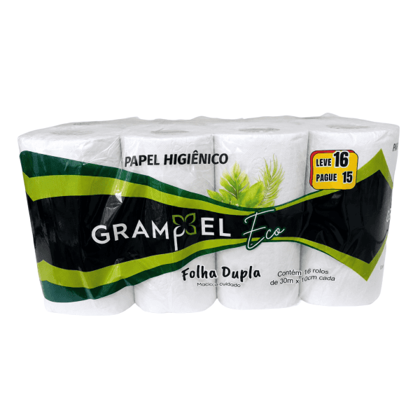 PAPEL HIG. GRAMPEL ECO FOLHA DUPLA 4X16ROLOS