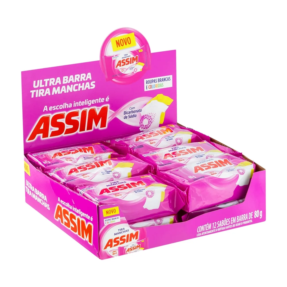 TIRA MANCHAS ASSIM BARRA ROSA 12X80GR